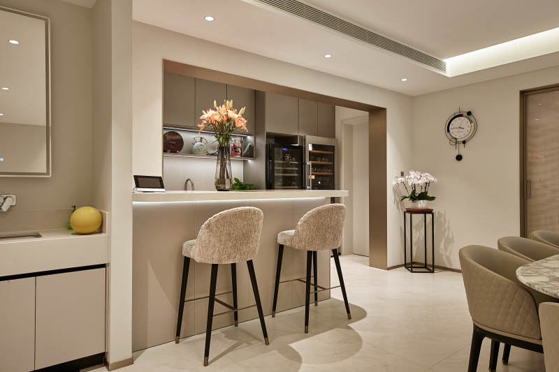 现代简约厨房吧台图片