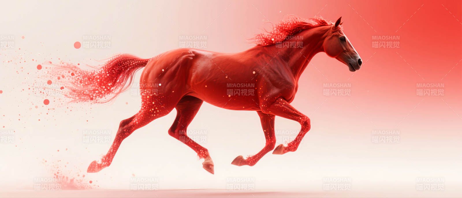 2026年马年赤马奔腾图片