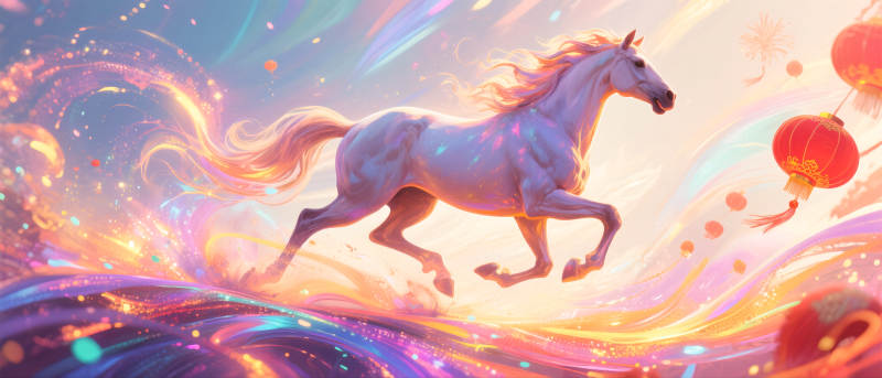 幻彩奔马图片