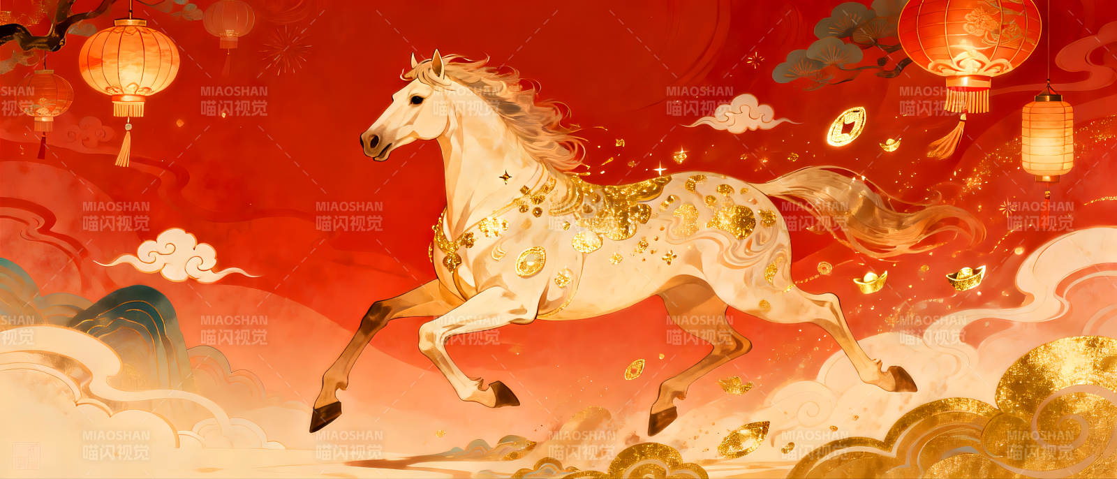 2026年马年金马奔腾迎新春图片