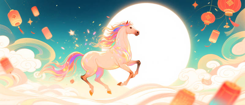 梦幻飞马月夜行图片