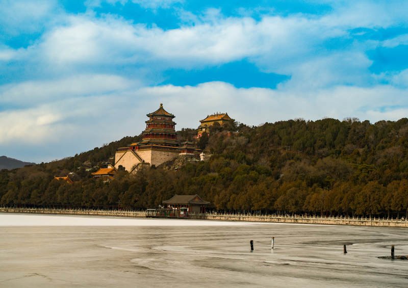 颐和园冬景图片