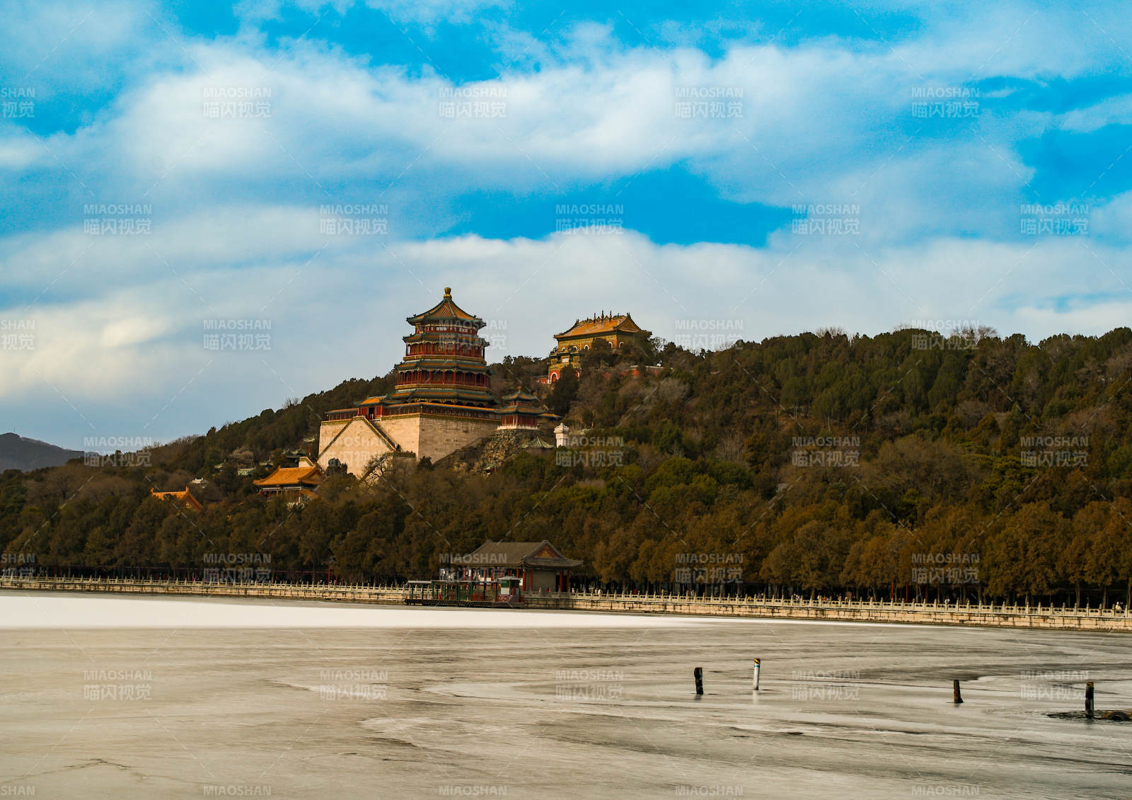 颐和园冬景图片