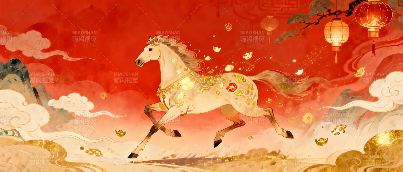 2026年马年金马奔腾迎新春图片