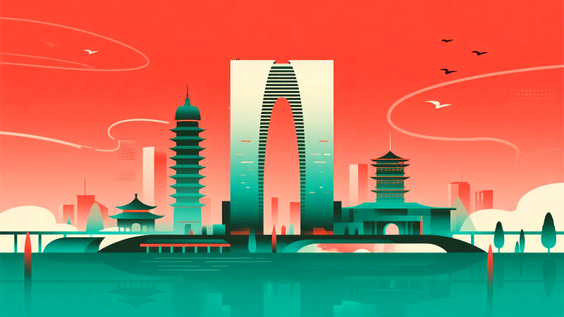 苏州城市天际线图片