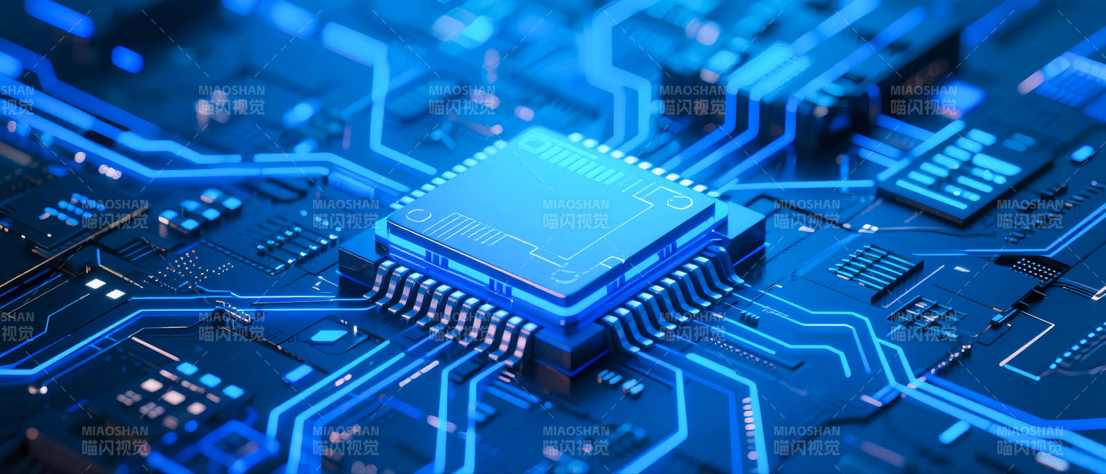 芯片电路特写图片