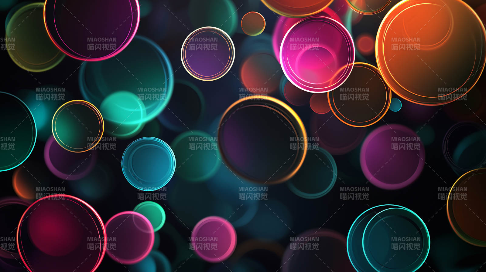 梦幻多彩圆圈背景图片