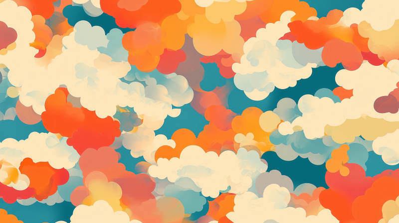 彩色云朵梦幻背景图片