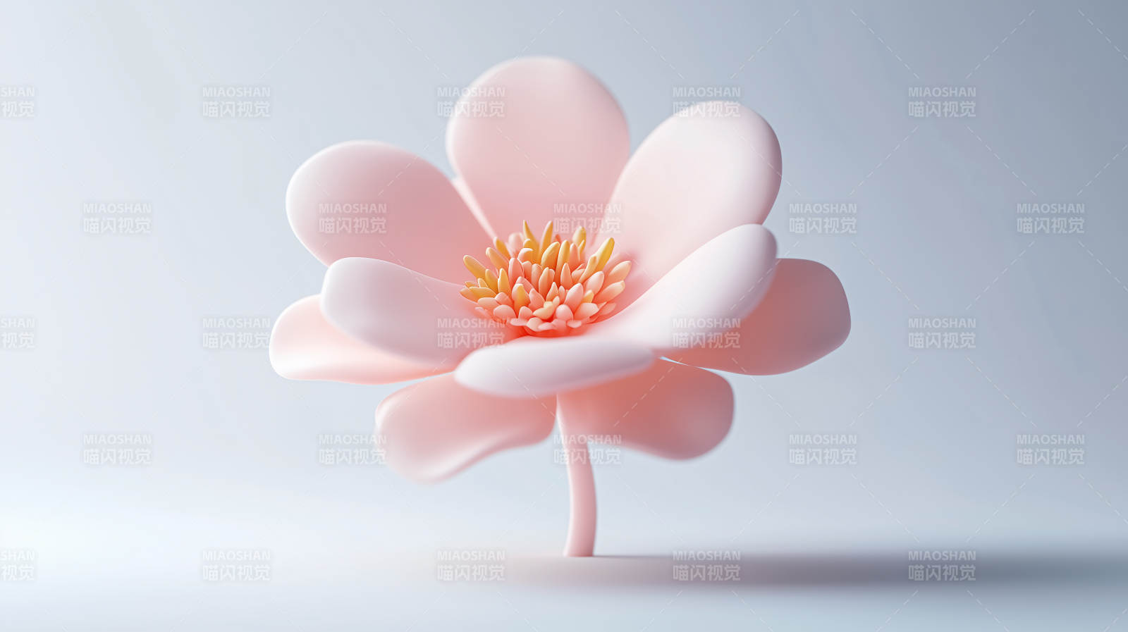 简约粉色花卉图片