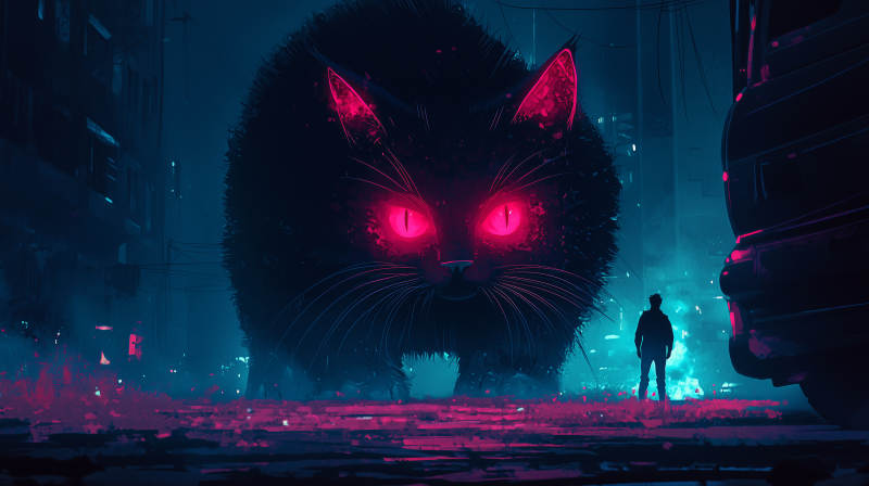 巨型黑猫都市奇遇图片