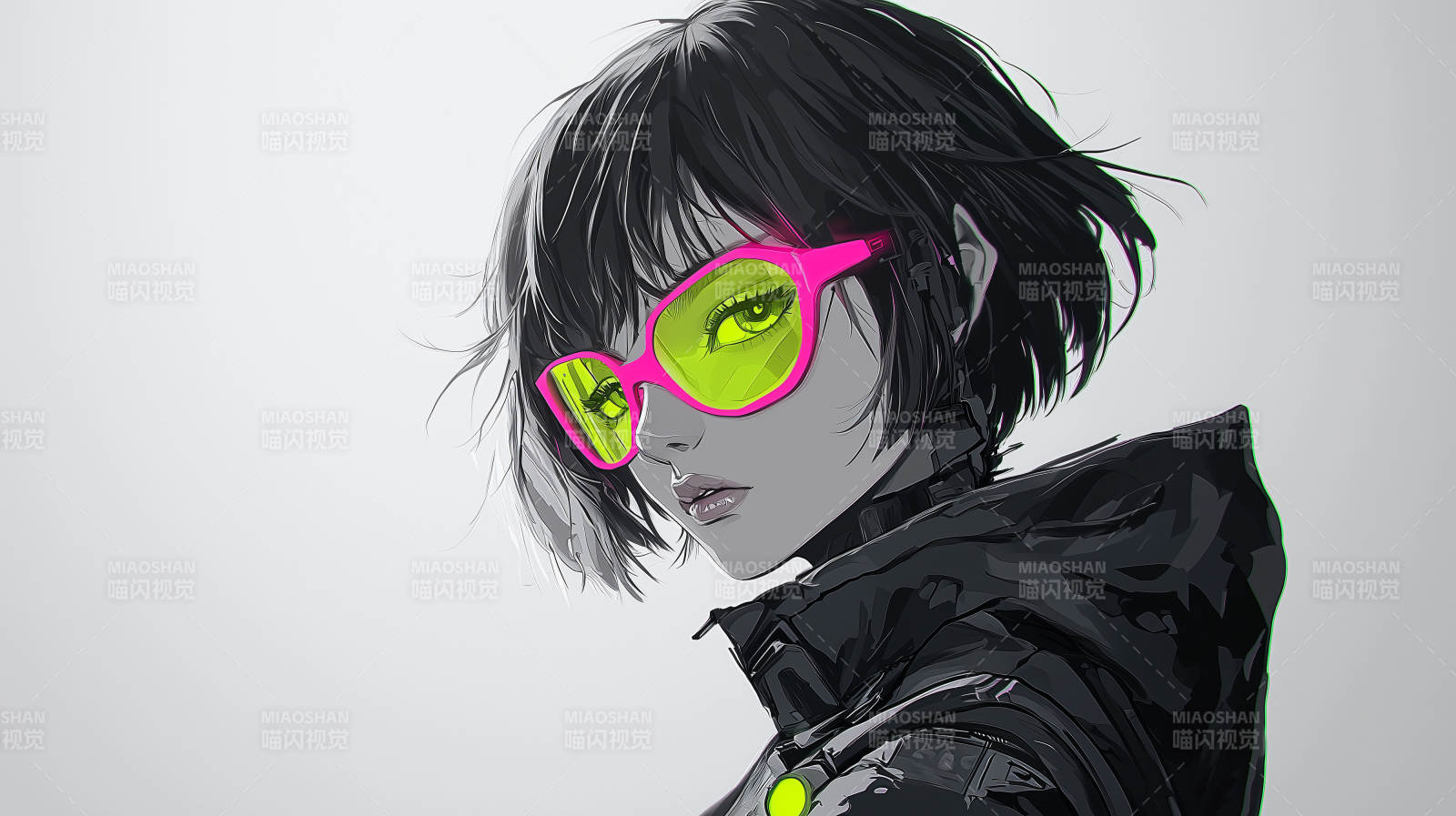 赛博朋克少女图片