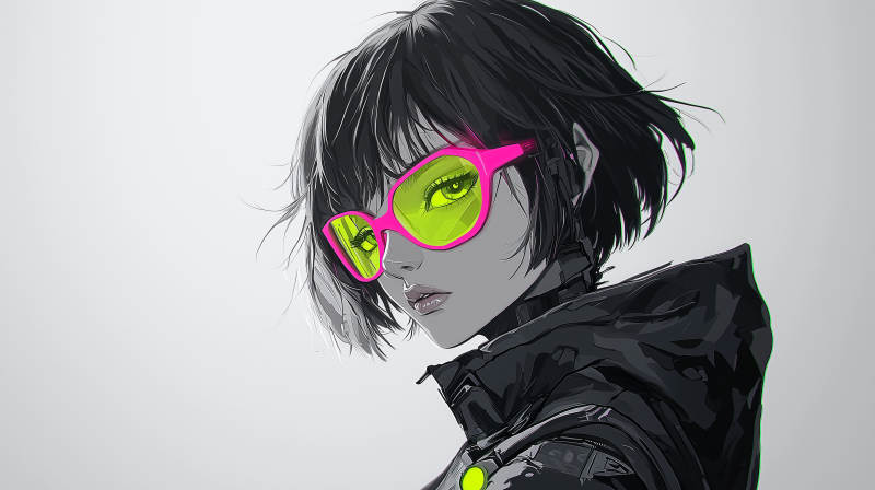 赛博朋克少女图片