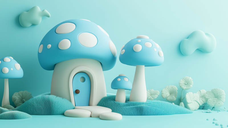 童话般的蘑菇屋图片