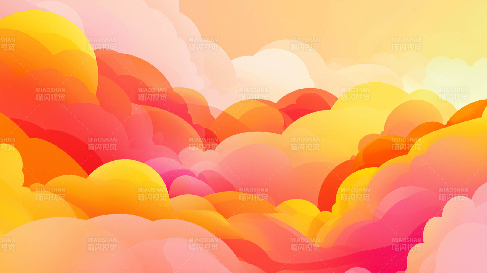 多彩云海日落图片