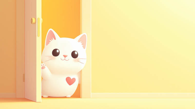 萌宠猫咪探出头图片