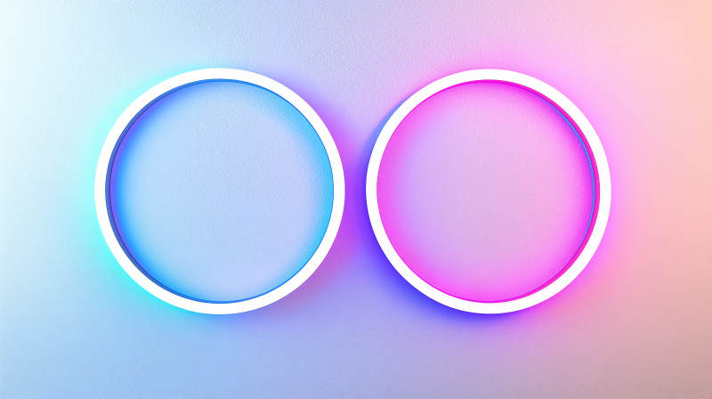 梦幻霓虹圆环图片