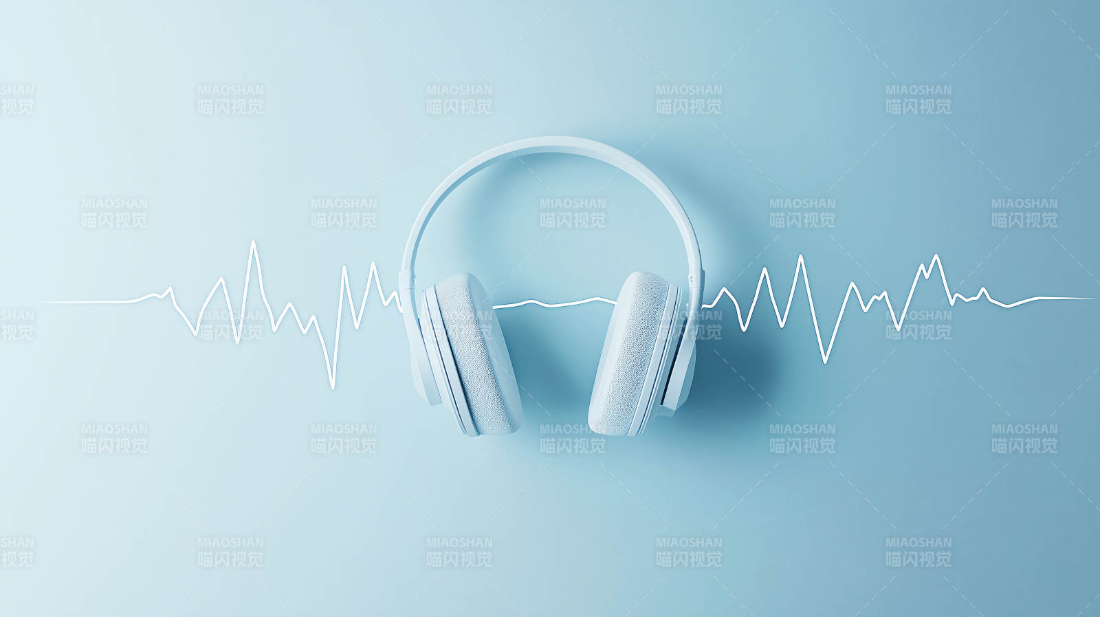 轻盈质感白色耳机图片