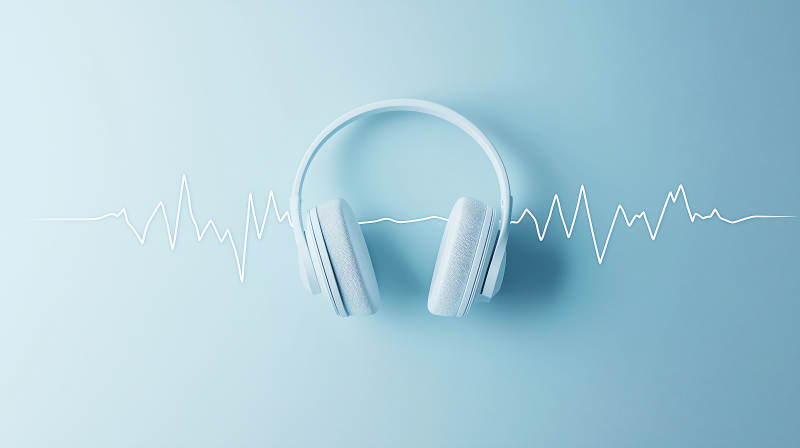 轻盈质感白色耳机图片