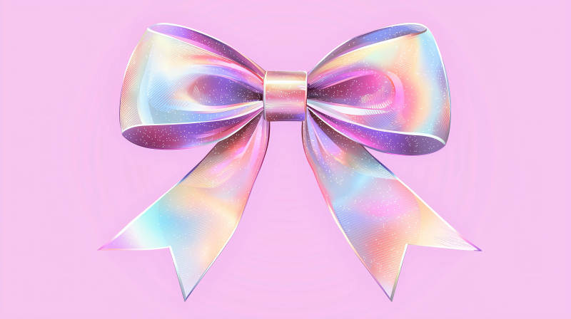 梦幻彩虹蝴蝶结图片