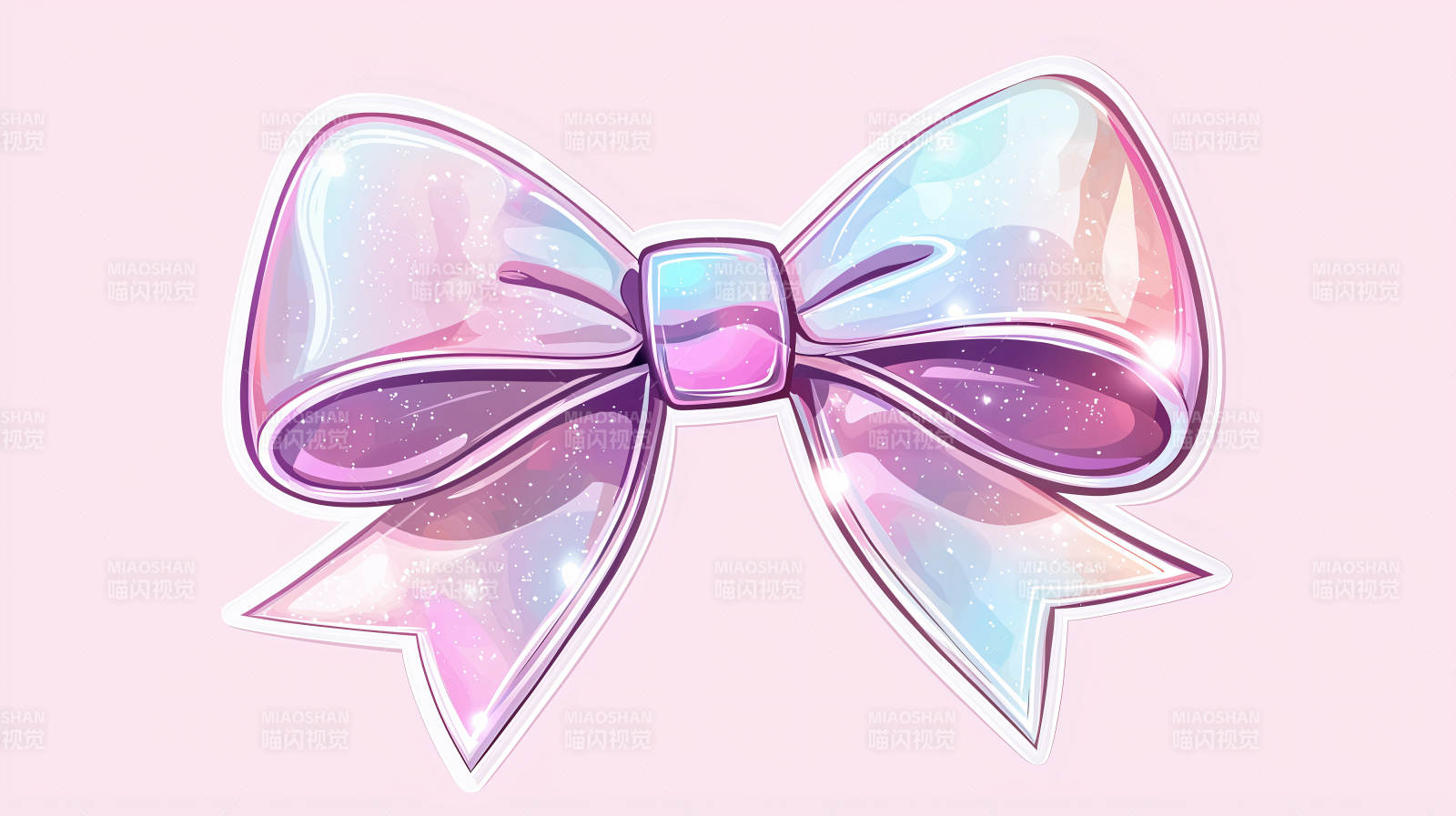 梦幻彩虹蝴蝶结图片