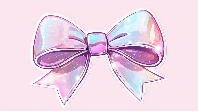 梦幻彩虹蝴蝶结图片