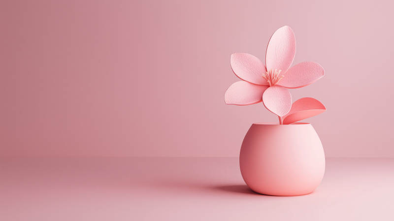 简约粉色花卉图片