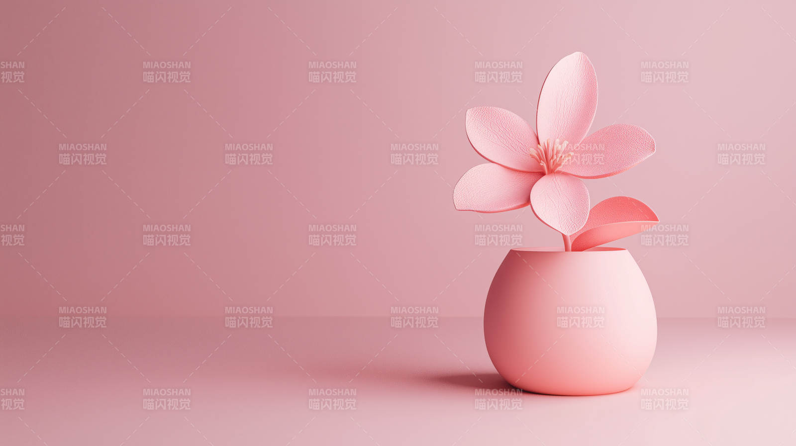 简约粉色花卉图片
