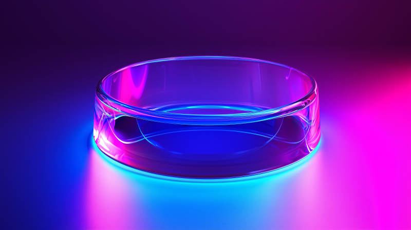 霓虹玻璃皿图片