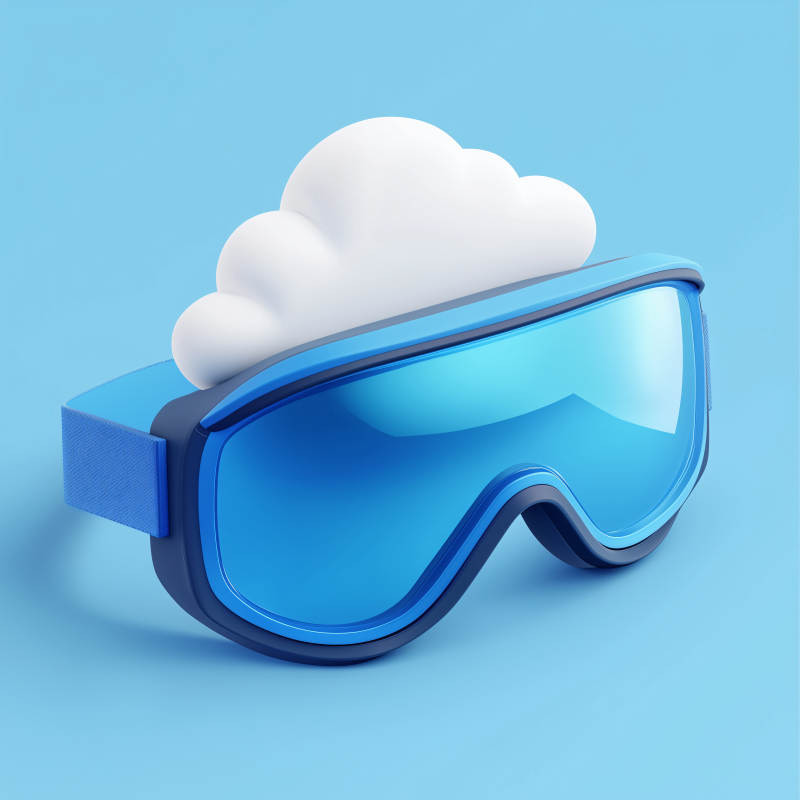炫酷蓝色滑雪镜图片
