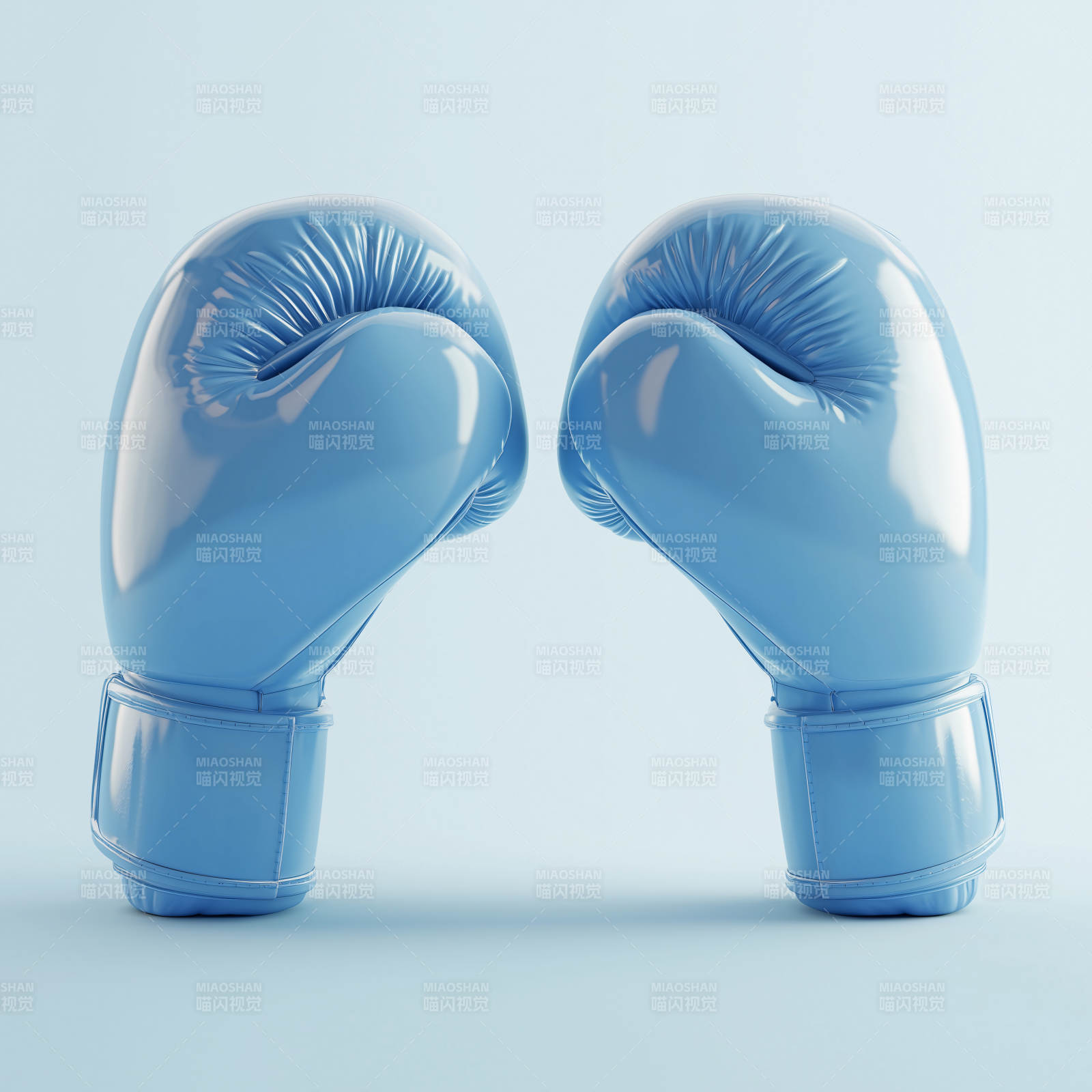 蓝色拳击手套图片