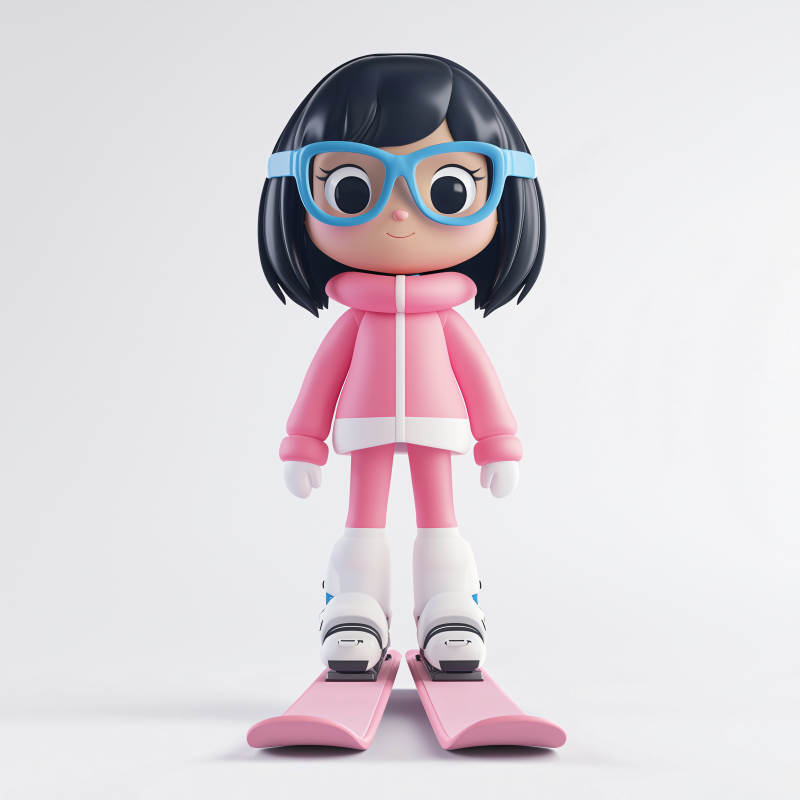 元气满满的冰雪女孩图片