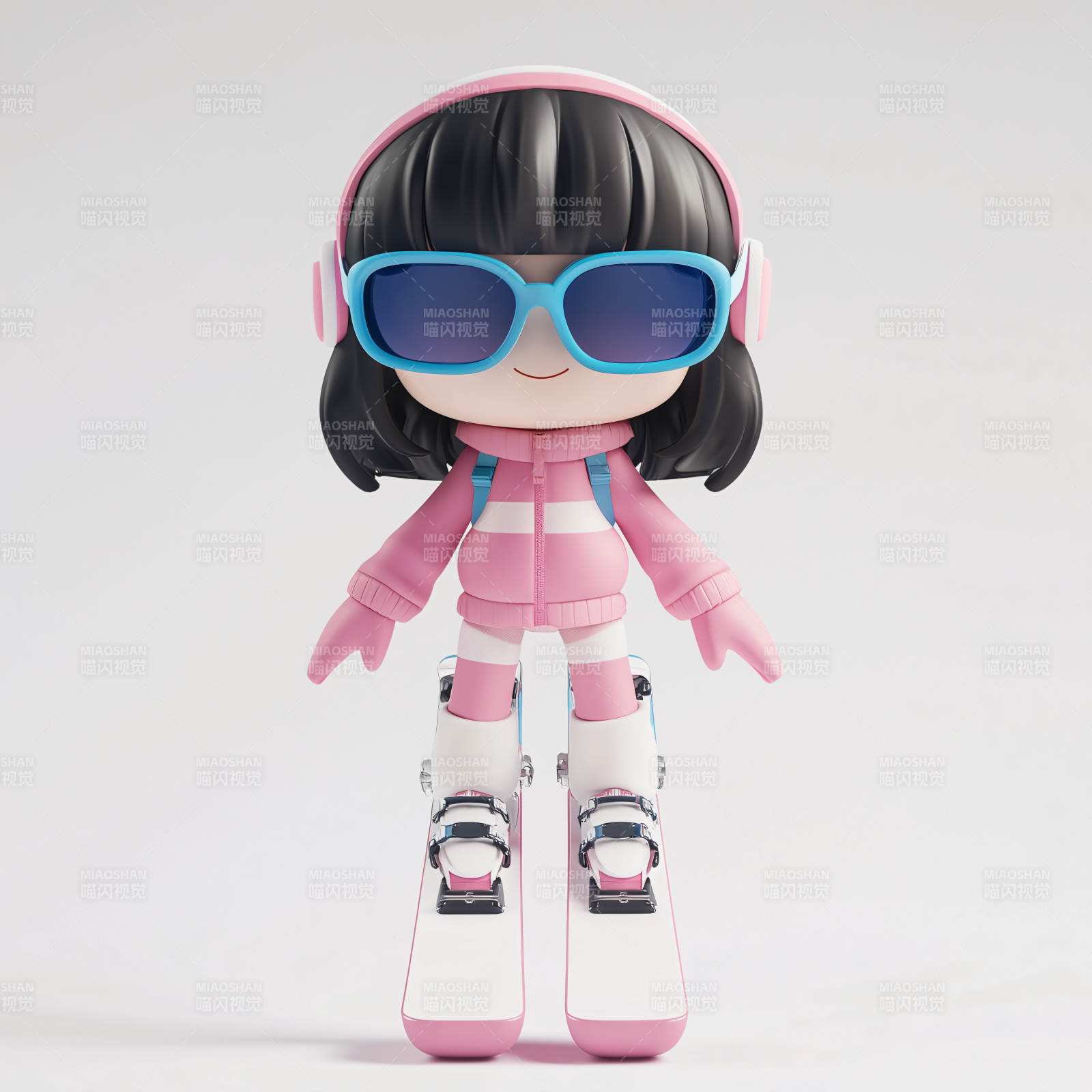 元气满满的冰雪女孩图片