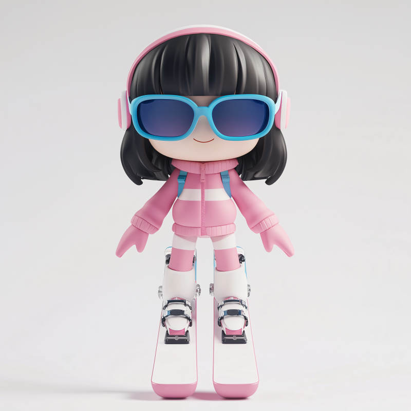 元气满满的冰雪女孩图片