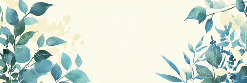 静谧蓝绿叶背景图图片