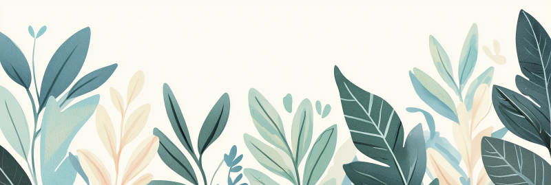 静谧蓝绿叶背景图图片