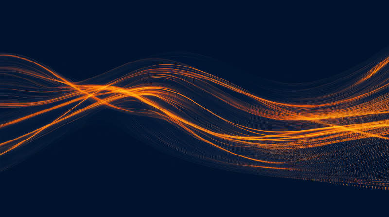 橙色能量波浪图片