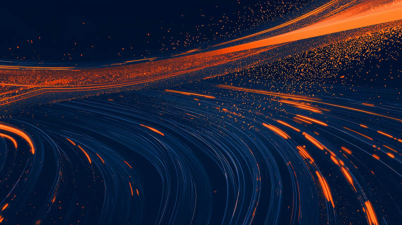 橙色能量波浪图片