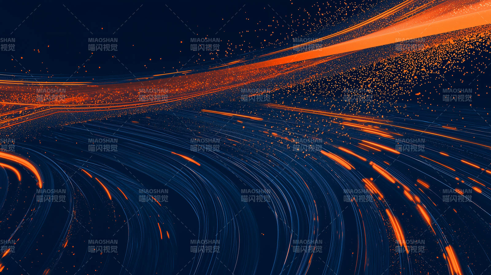 橙色能量波浪图片