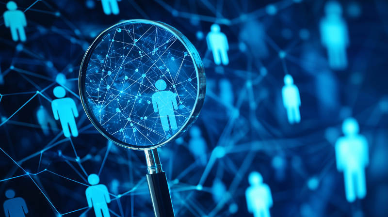 网络连接下的个体人力资源图片