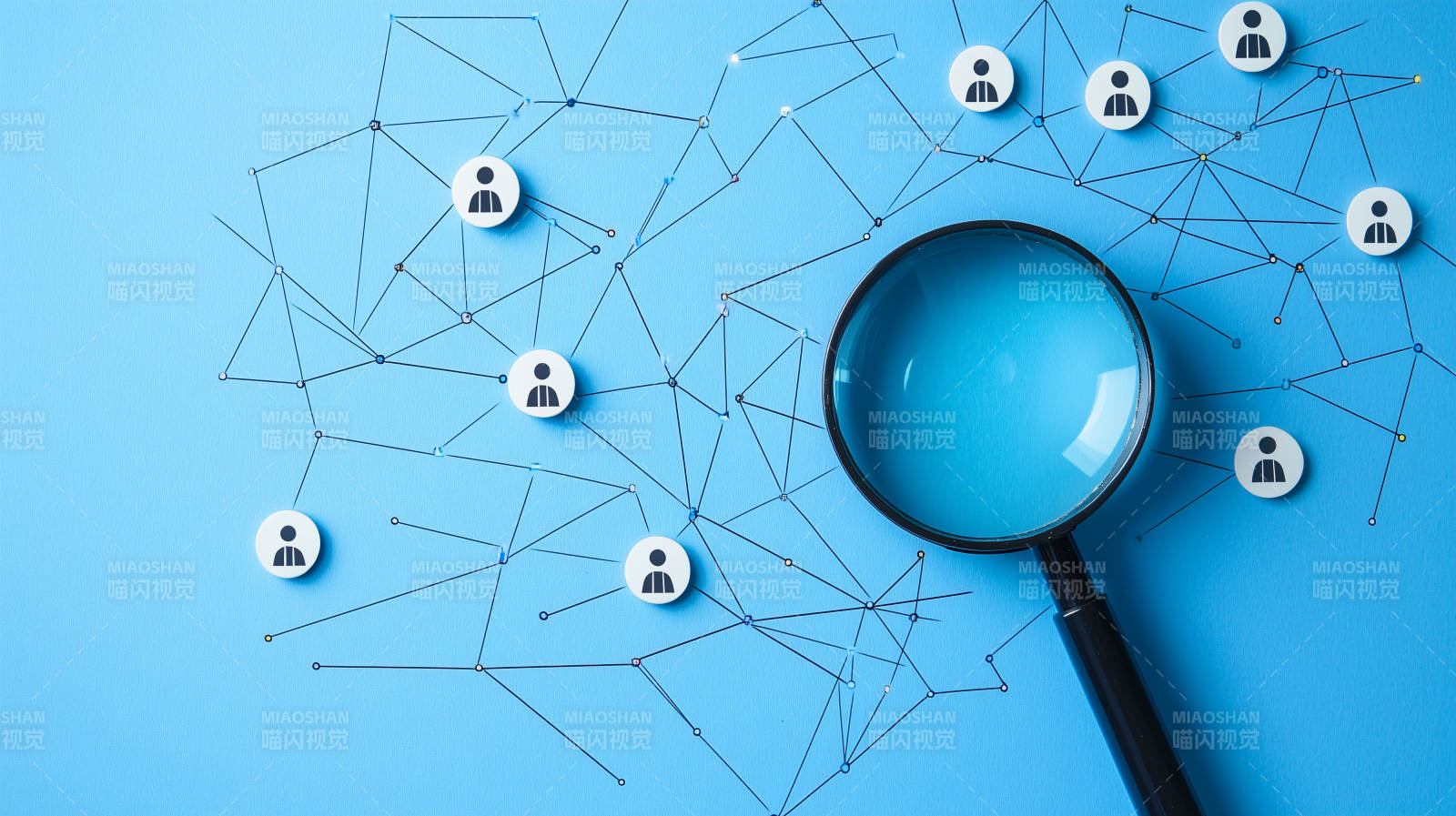 网络连接下的个体人力资源图片