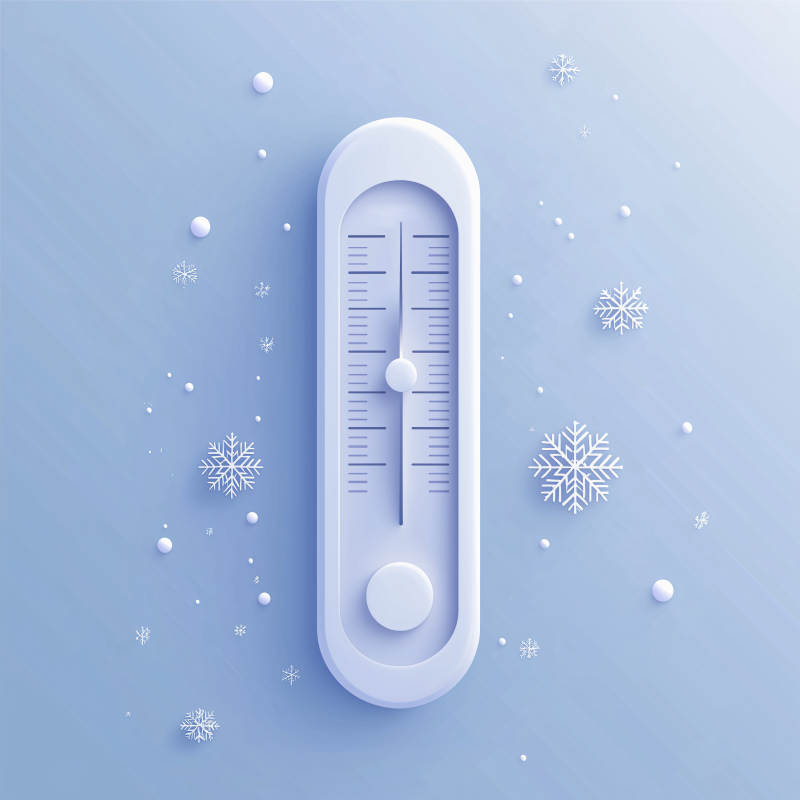 冬季温度计图片