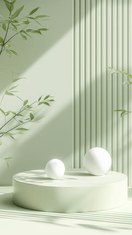 极简绿植与几何美学图片