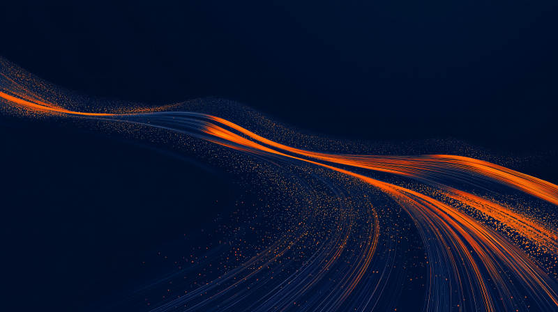 橙色能量波浪图片