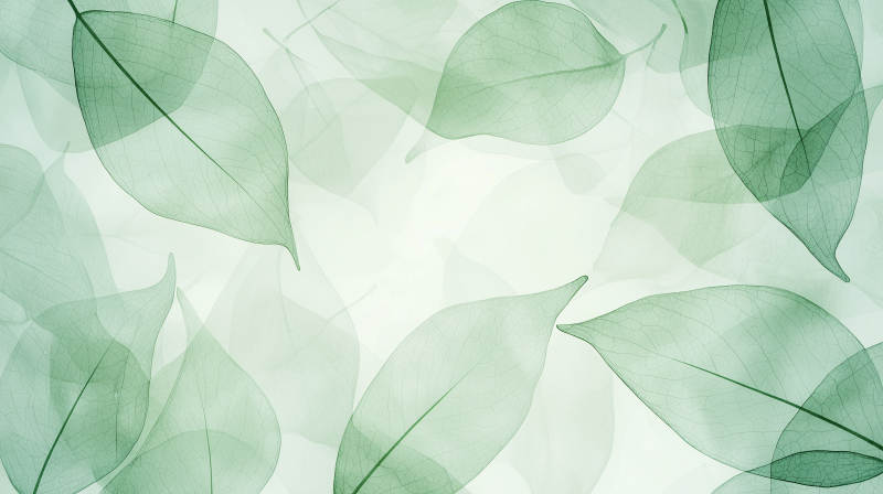 静谧蓝绿叶背景图图片