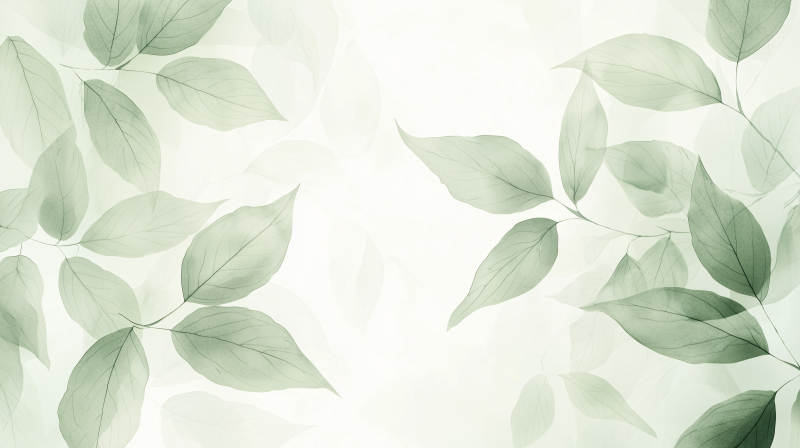 静谧蓝绿叶背景图图片