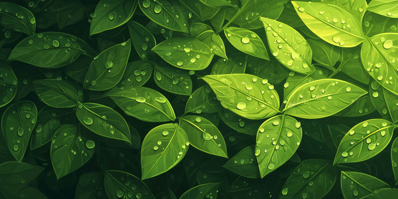 静谧蓝绿叶背景图图片