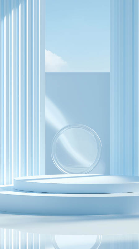 极简轻盈蓝调空间图片