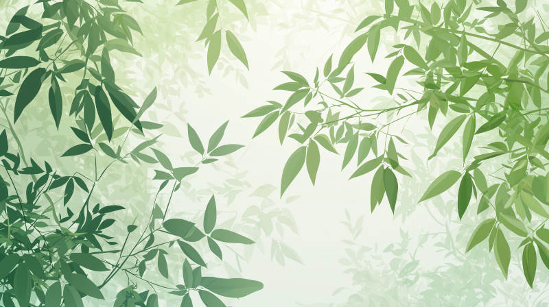 静谧蓝绿叶背景图图片