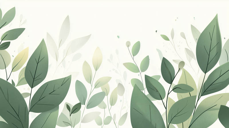 静谧蓝绿叶背景图图片