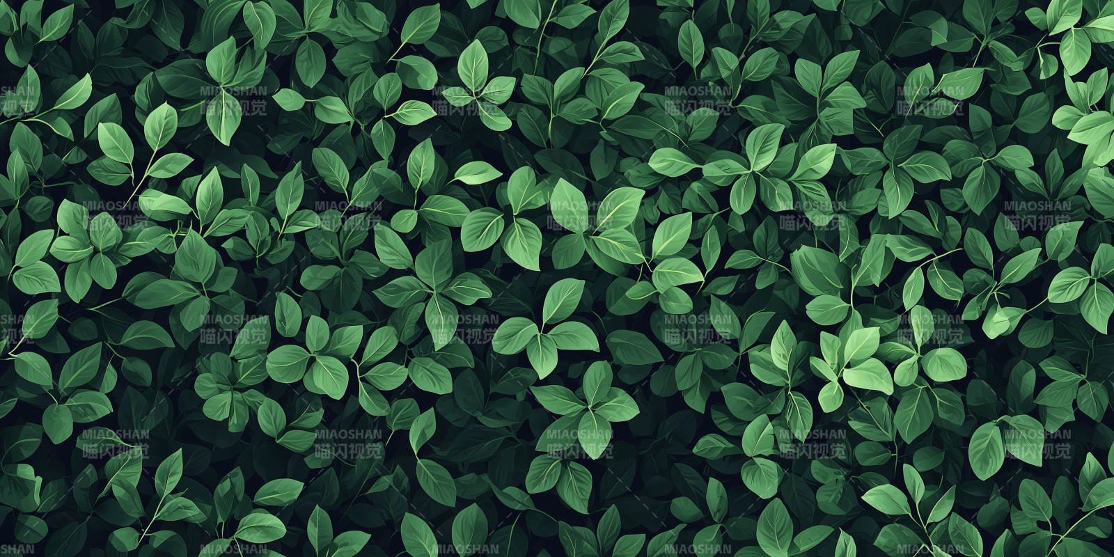 静谧蓝绿叶背景图图片